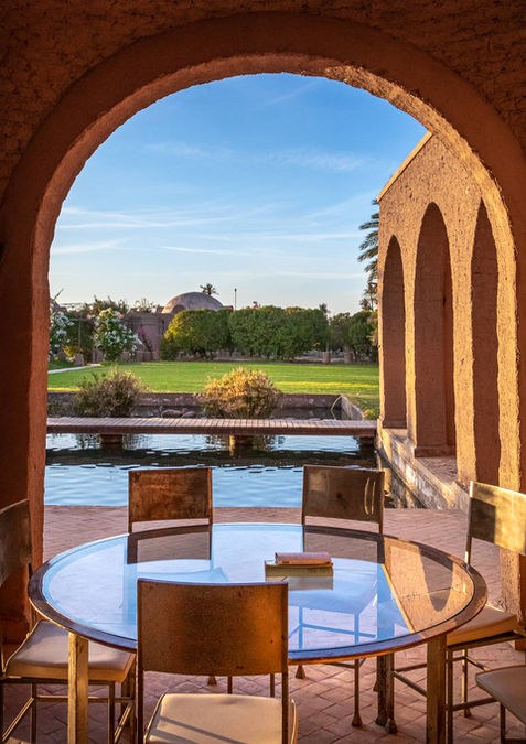 reportage photo : vue du jardin villa janna