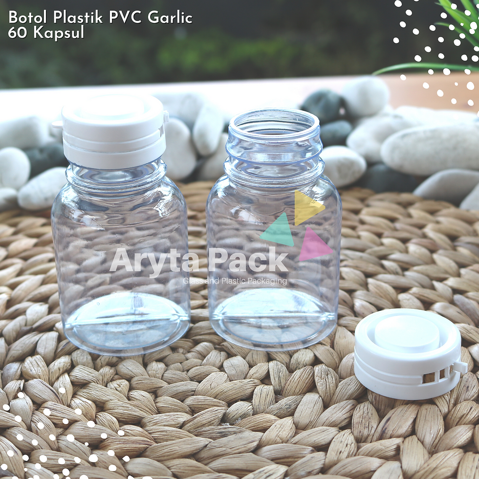 jual botol plastik pvc 60ml garlic garlik besar