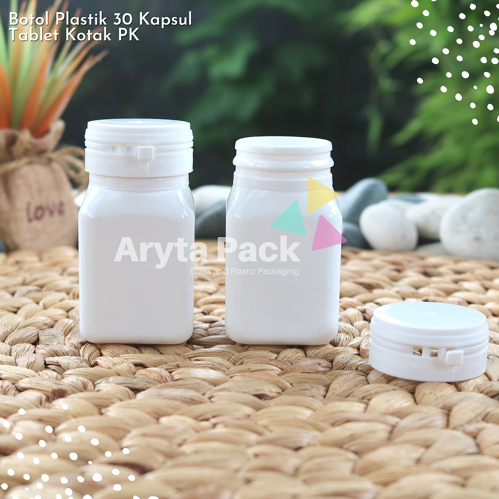 jual botol plastik pet 30ml kapsul tablet kotak putih susu