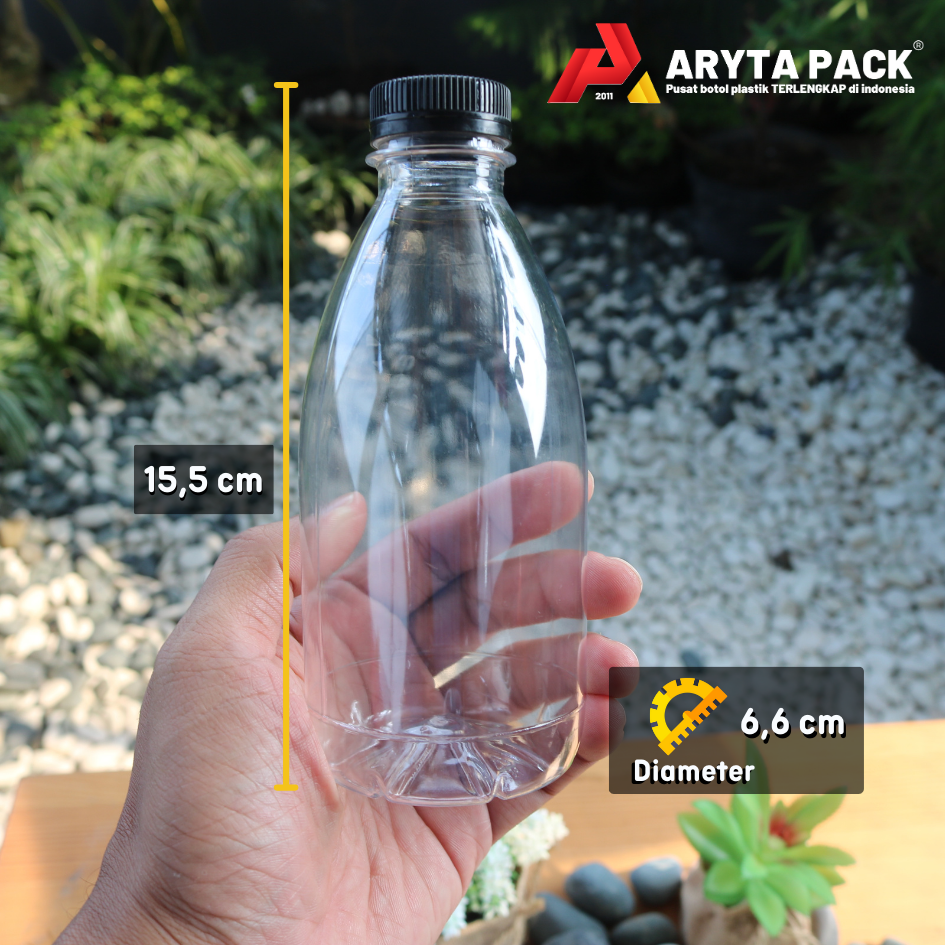 Thumbnail: jual botol plastik PET 350ml cantik minuman jus susu kopi tutup LN warna-warni