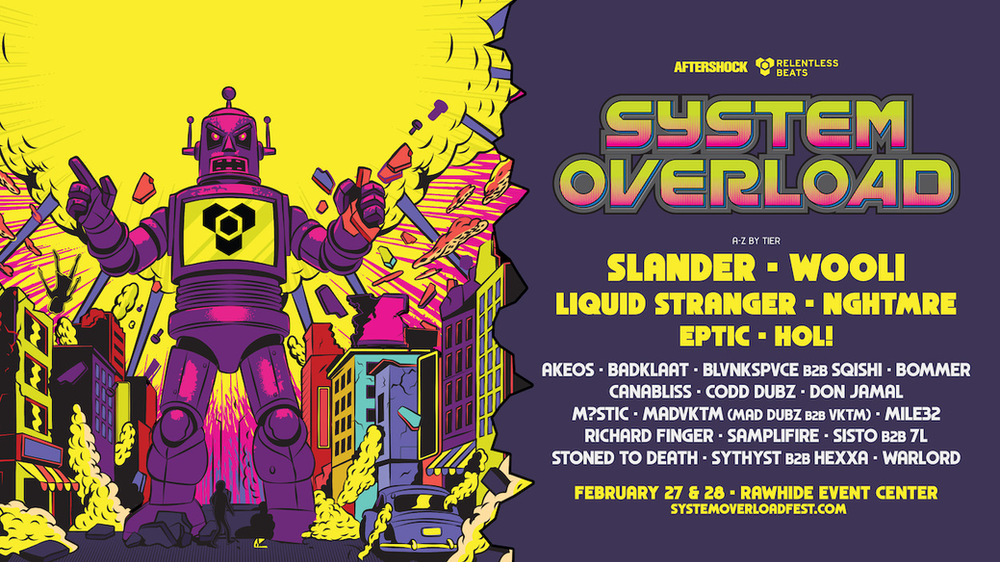 Illustration de Relentless Beats announces new dubstep festival, 'System Overload' Feb. 27 & 28, 2026