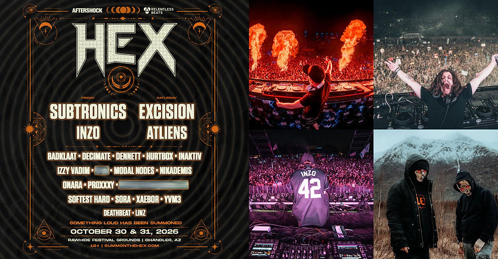 The first-ever HEX Festival unveils lineup with Excision, Subtronics, ATLiens, INZO & more