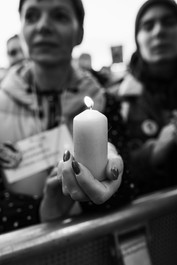 Photojournalism photo from the 2019 demonstration at Letna in Prague