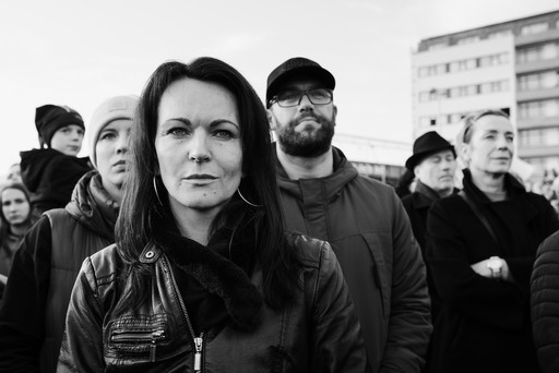 Photojournalism photo from the 2019 demonstration at Letna in Prague