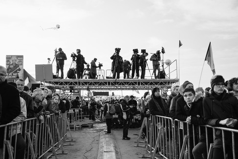Photojournalism photo from the 2019 demonstration at Letna in Prague