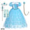 Thumbnail: Elsa Girls Dress Frozan Cosplay Costume Princess Dresses Queen Snow Queen Weddin