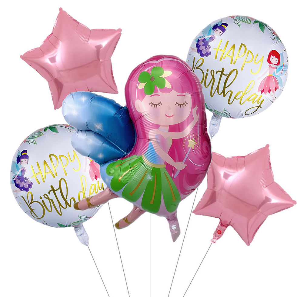 Thumbnail: Butterfly Fairy 32inch Pink Number Foil Balloon Girl Birthday Party Balloons Fai