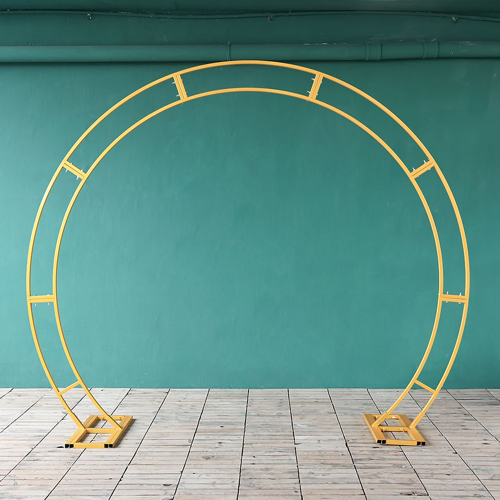 Thumbnail: Wedding Arch Party Backdrop Iron Arch Flower Stand Props Double Round Rin