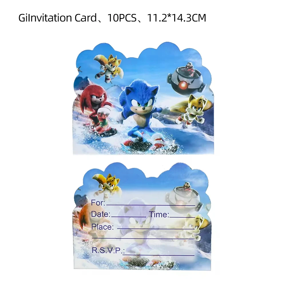 Thumbnail: Sonics Party Supplies Boys Birthday Party Decoration Tablecloth Banner Balloon