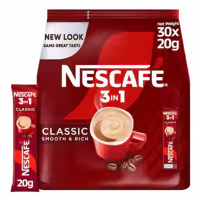 Nescafe Classic 3In1 Instant Coffee, 20g Pack of 30