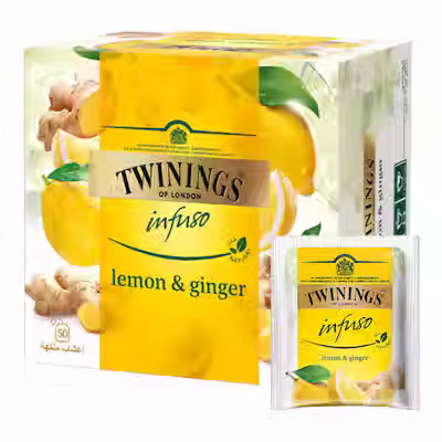 Twinings Infuso Lemon and Ginger Tea Bags 50 Tea Bags