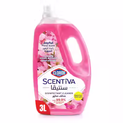 Clorox Scentiva Disinfectant Floor Cleaner, Japanese Spring Blossom, 3L