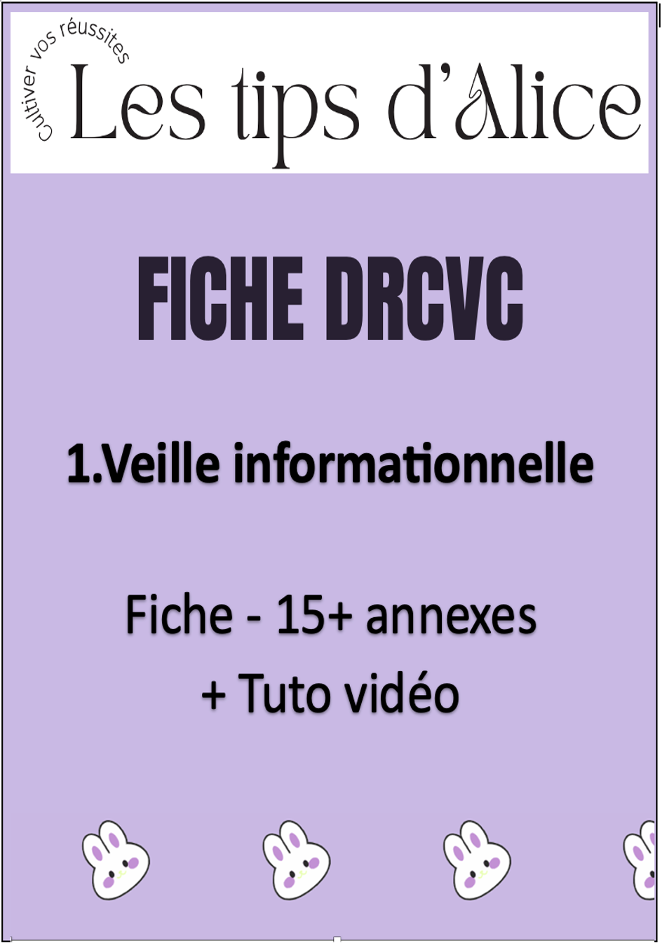 BTS MCO · Fiche 1 DRCVC : la veille