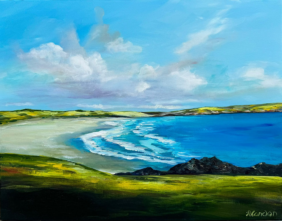 Long Strand Co. Cork, Ireland, Original Painting by Helen Condon