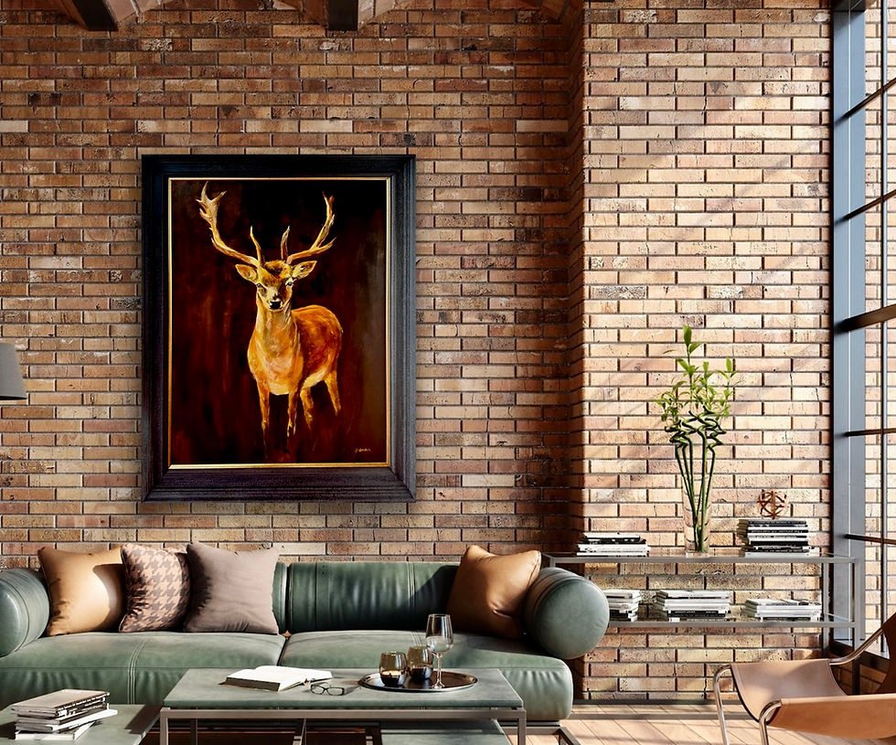 Thumbnail: Keeper of the Quiet – Original Irish Stag Painting by Helen Condon