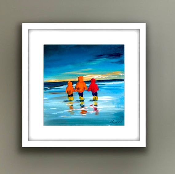 Three Into the Light – Original Irish Beach Painting
