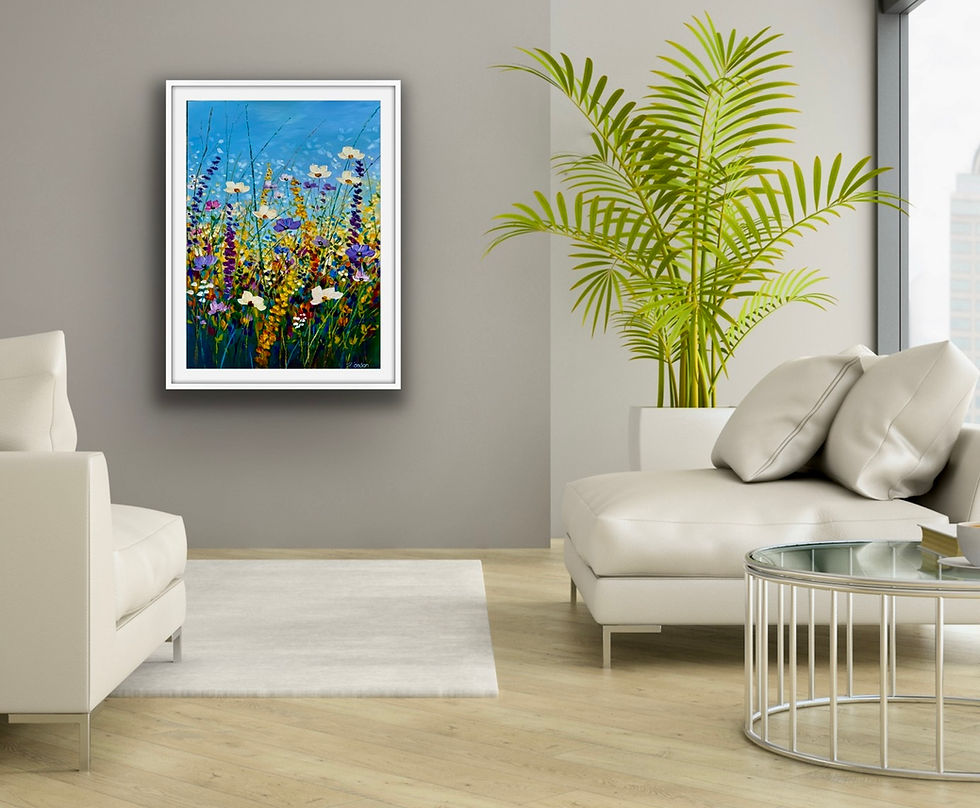 Thumbnail: Original Irish floral painting of a wildflower meadow by Helen Condon
