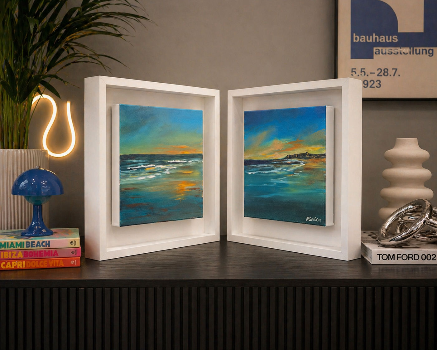 When the Light Changes – Original Irish Seascape Diptych