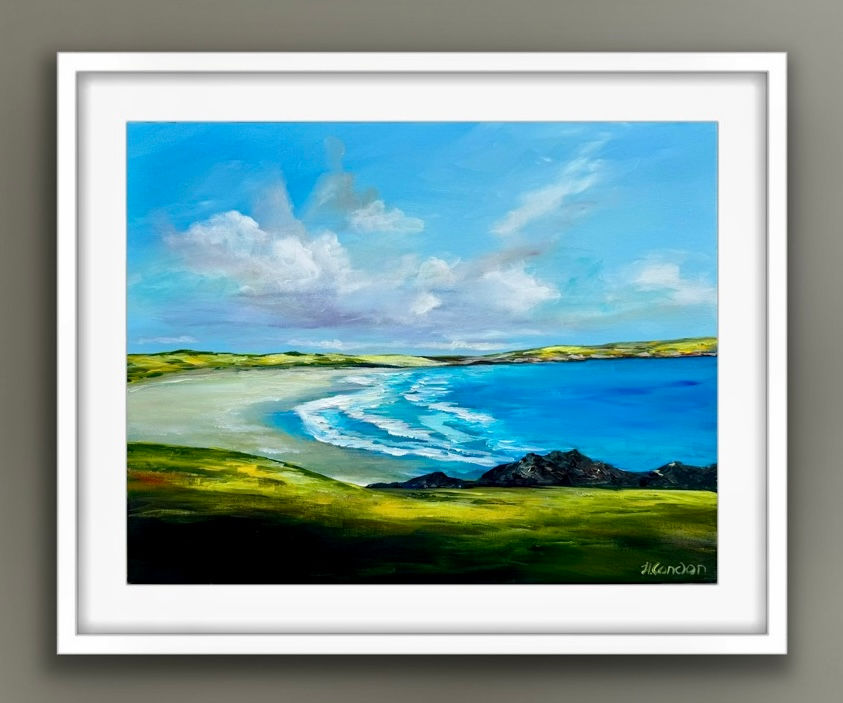 Long Strand Co. Cork, Ireland, Original Painting by Helen Condon