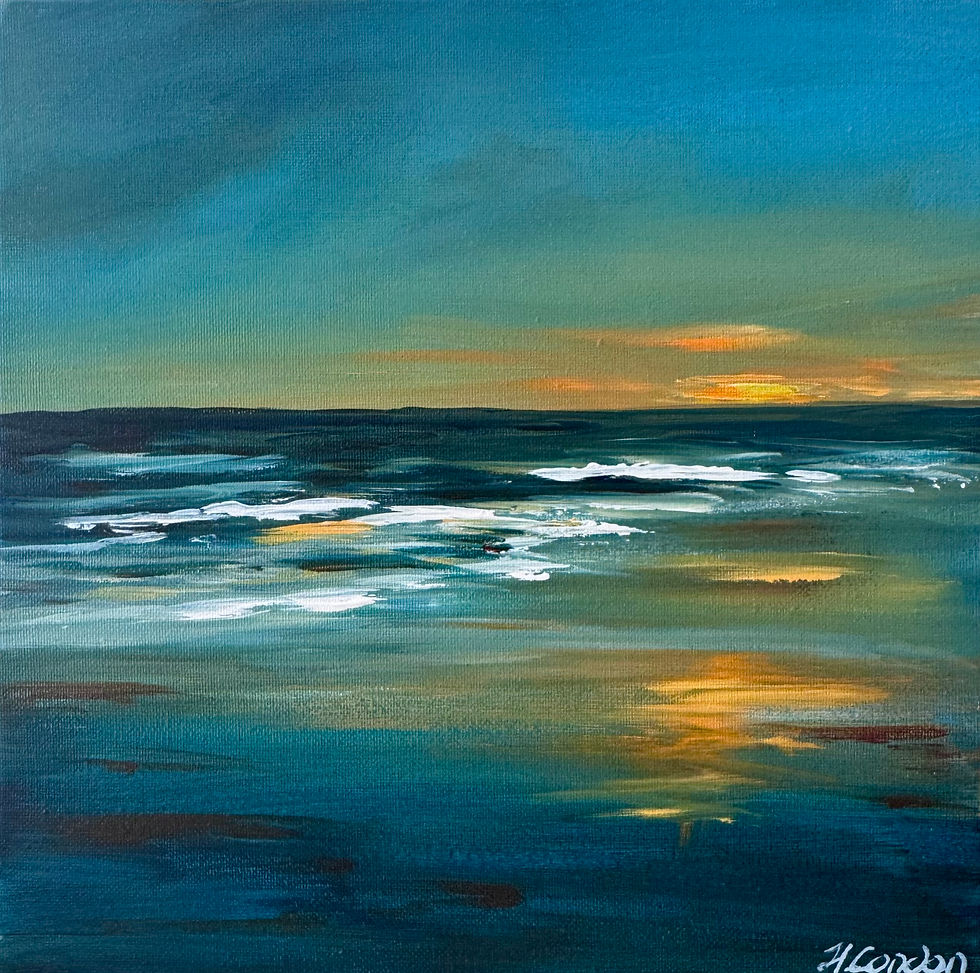 Thumbnail: When the Light Changes – Original Irish Seascape Diptych