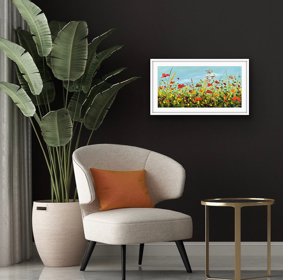 Field of Blooms- Original floral painting by Irish Artist Helen Condon