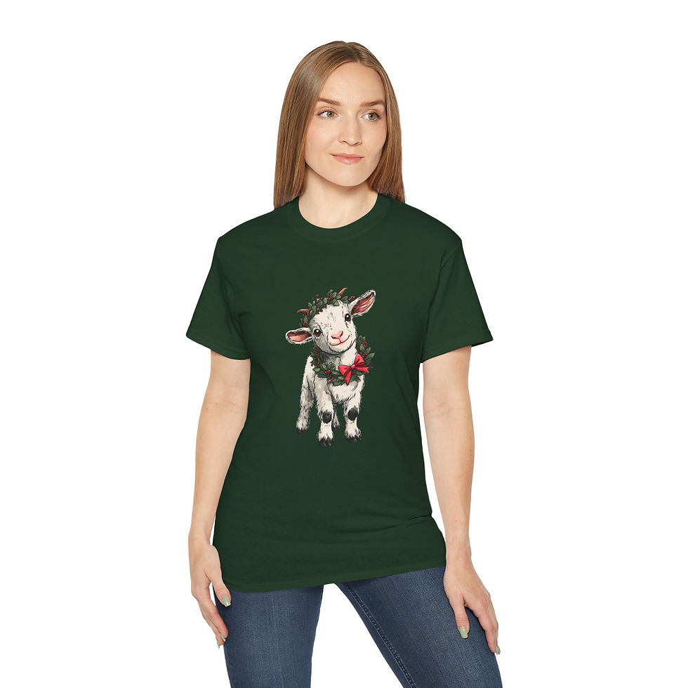 Thumbnail: Christmas Wreath Goat T-Shirt