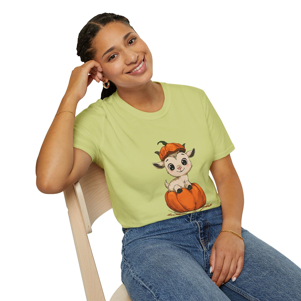 Thumbnail: Cute Goat in Pumpkin T-Shirt
