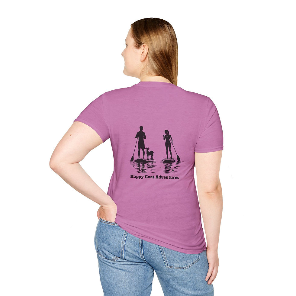 Thumbnail: Happy Goat Adventures Unisex Softstyle T-Shirt - Perfect for Outdoor Enthusiasts