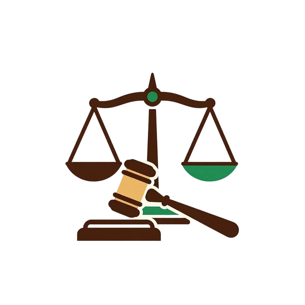 天平與法槌圖標，提供免費法律諮詢服務