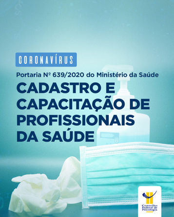 Coronavírus: Cadastro e capacitação de profissionais da Saúde