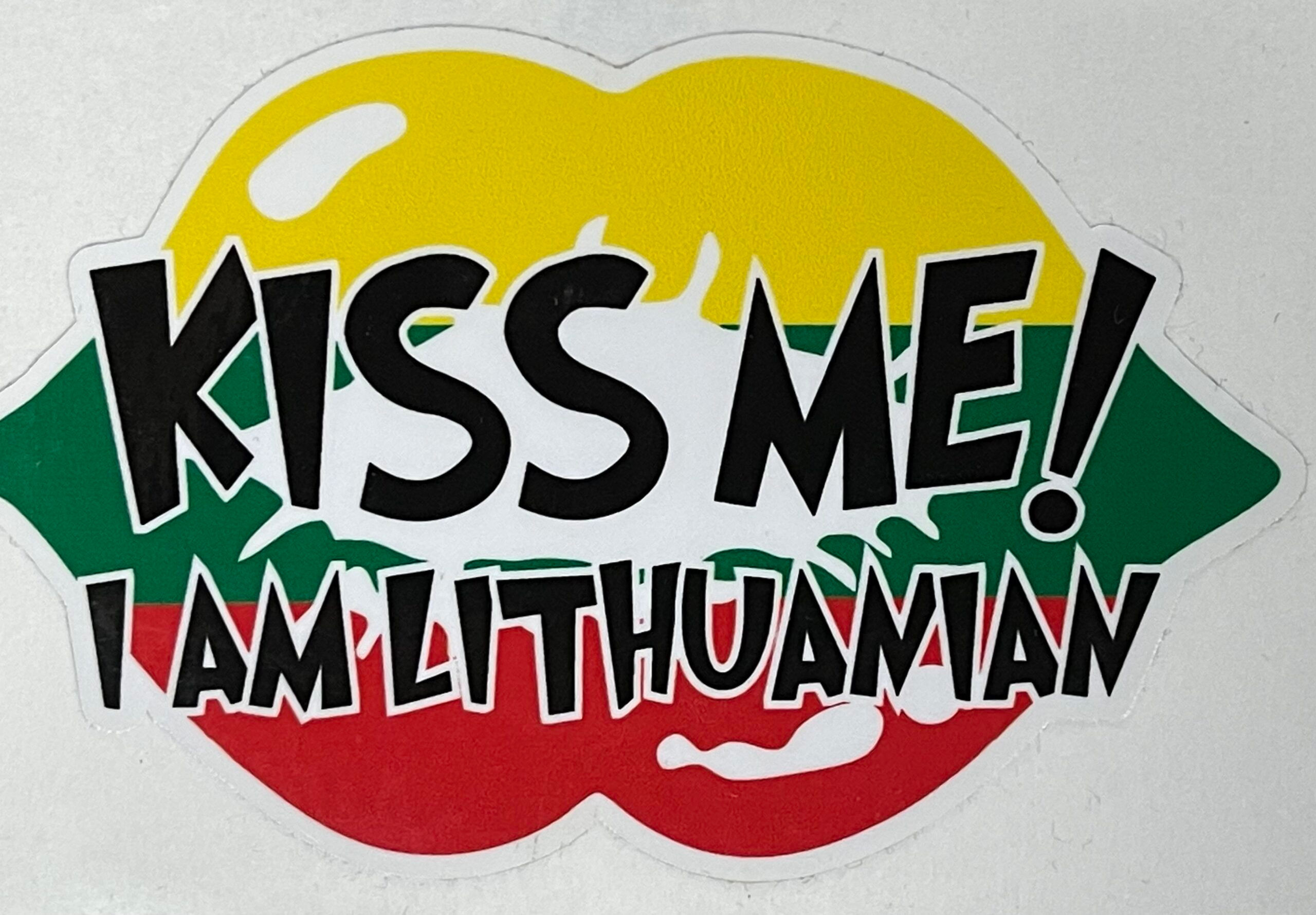 Sticker KISS ME! I AM LITHUANIAN. (29)