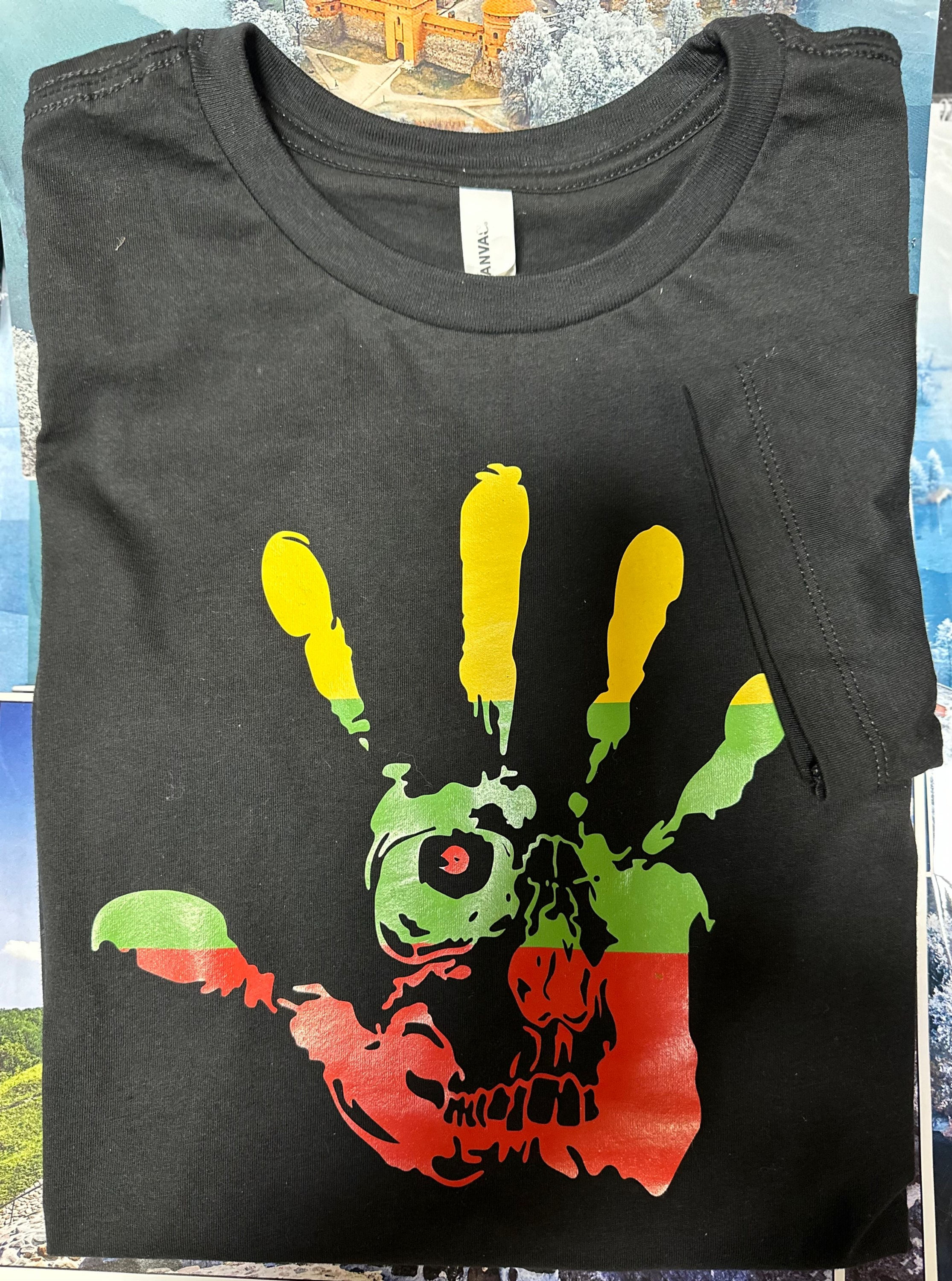 Woman T-shirt Tricolor Palm (hand) 