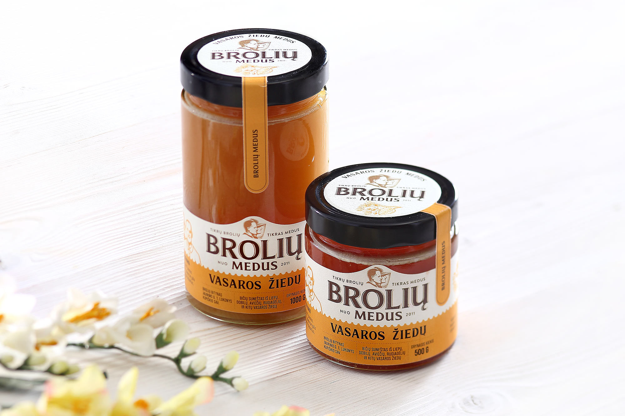 BROLIU MEDUS Linden honey – summer flower honey 1000g