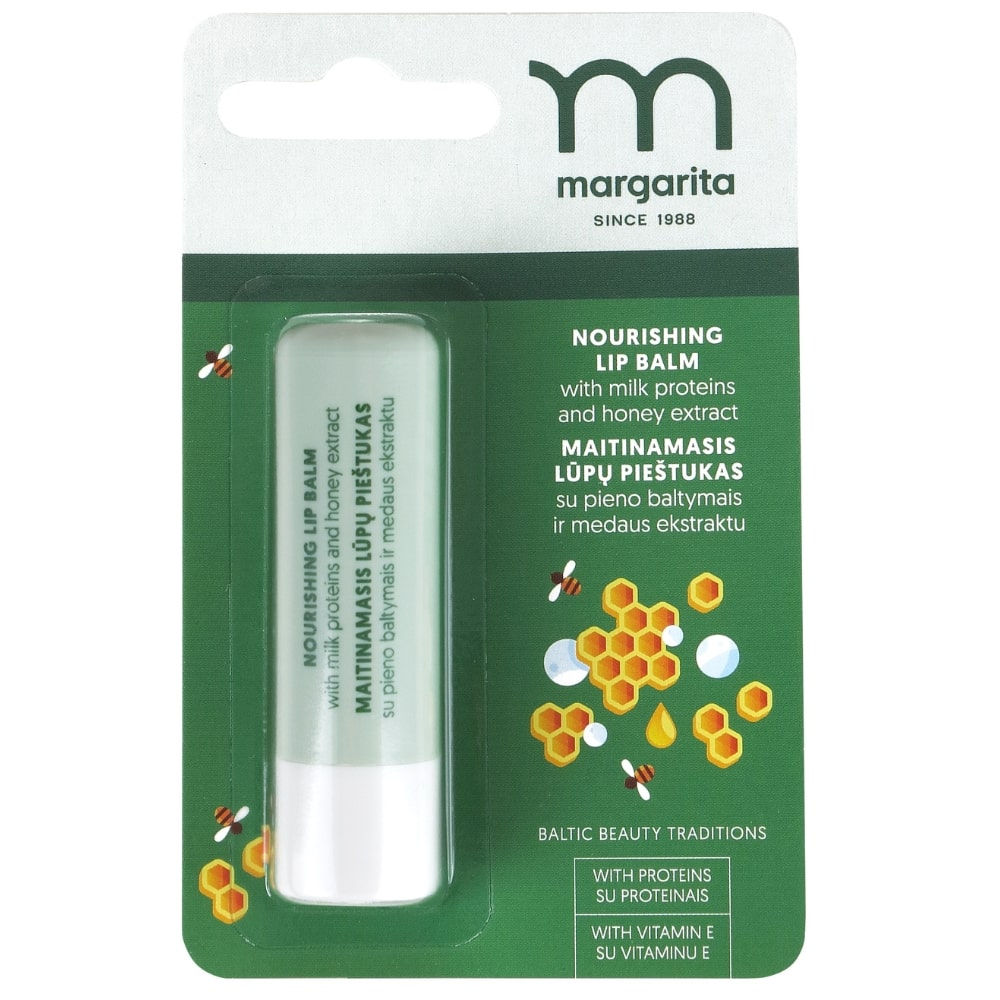 MARGARITA nourishing lip balm with milk proteins and honey extracts 3,7 g MARGA
