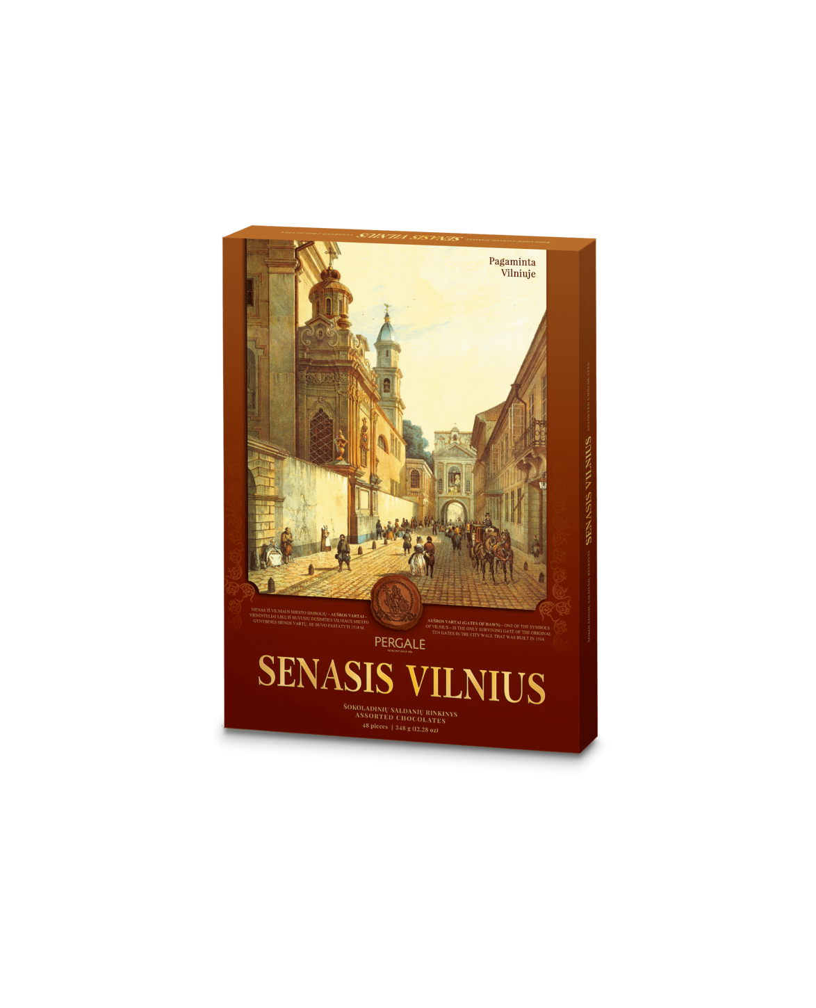 PERGALE Assorted dark chocolates Senasis Vilnius(Old Vilnius) 400g