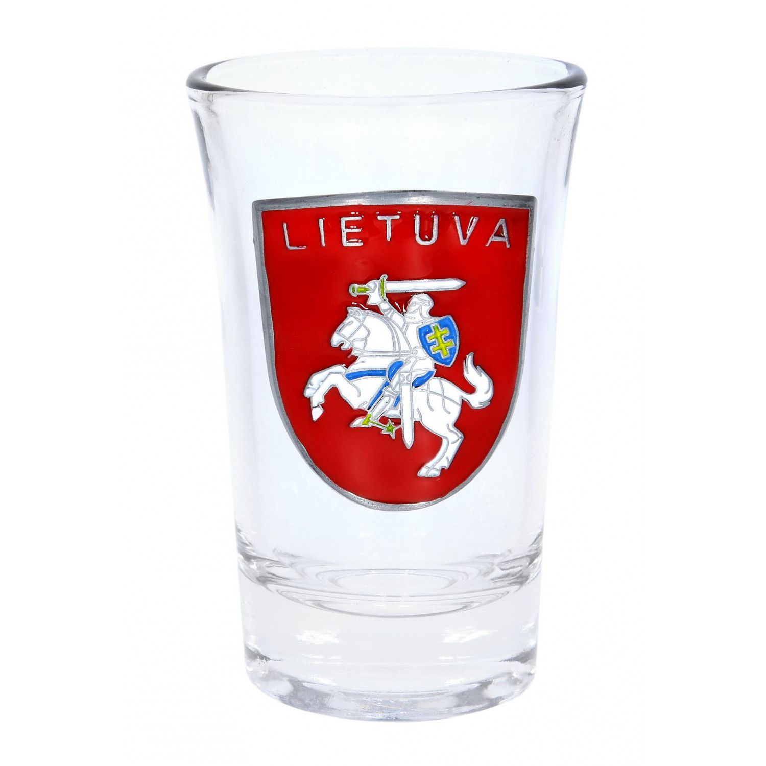 THE GLASS IS DECORATED with a METAL DETAIL