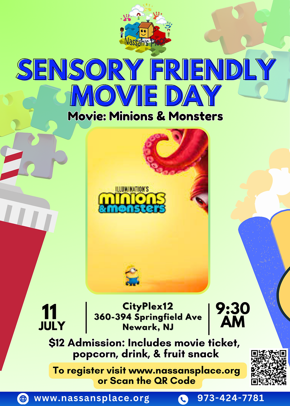 July Sensory Friendly Movie Day - Minions & Monsters