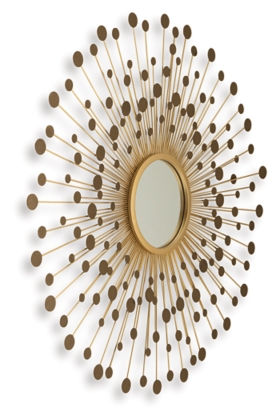 Thumbnail: Morwenna Bronze & Gold Sunburst Accent Mirror
