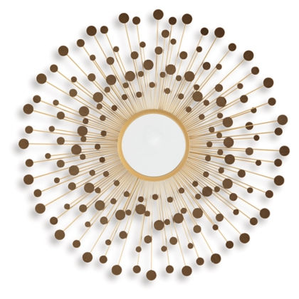 Thumbnail: Morwenna Bronze & Gold Sunburst Accent Mirror