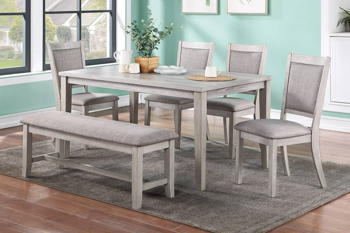Grey Dining Table 6 pc