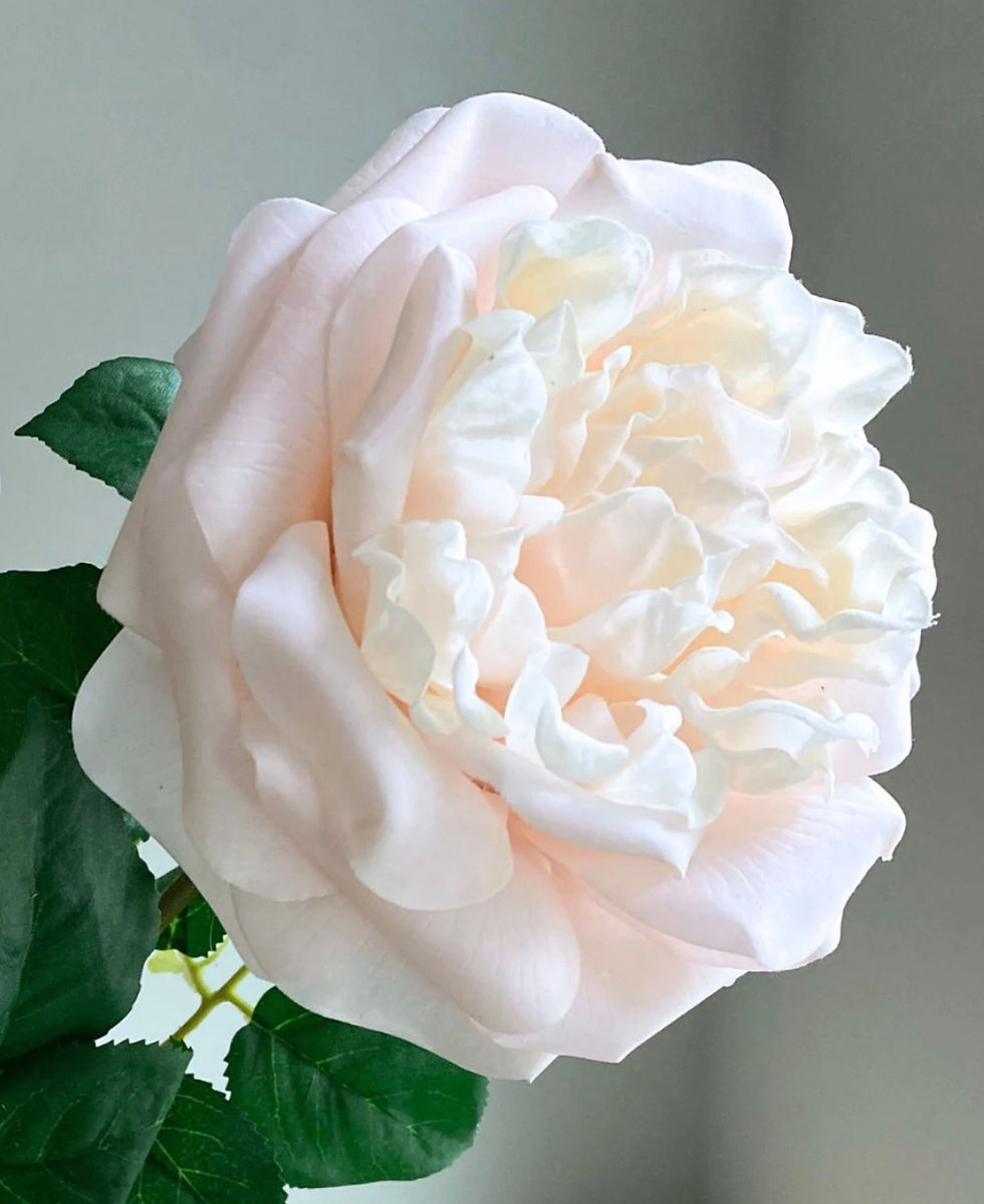 Luxury Real Touch peony arrangement rental featuring soft blush artificial flowers for weddings in Kelowna