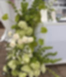 Green monochromatic wedding flower palette with eucalyptus and hydrangea in Kelowna