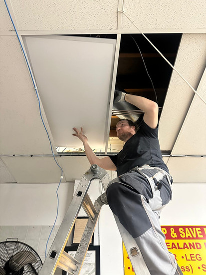 Commercial interior lighting upgrade for customer-facing retail space