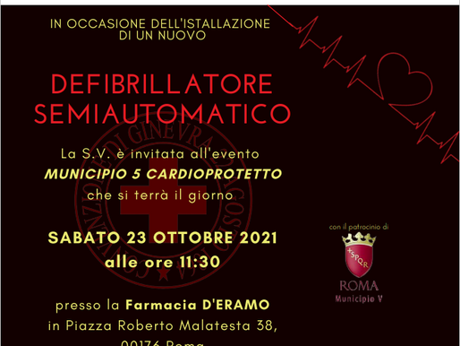 Inaugurazione defibrillatore semiautomatico a disposizione dei cittadini - primo a Roma della CRI