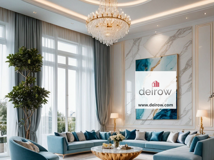 Creating Timeless Neo-Classic Living Area with Marble and Light Blue Colors