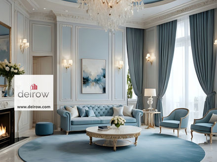 Timeless Elegance of Pastel Blue Luxury Classic Living