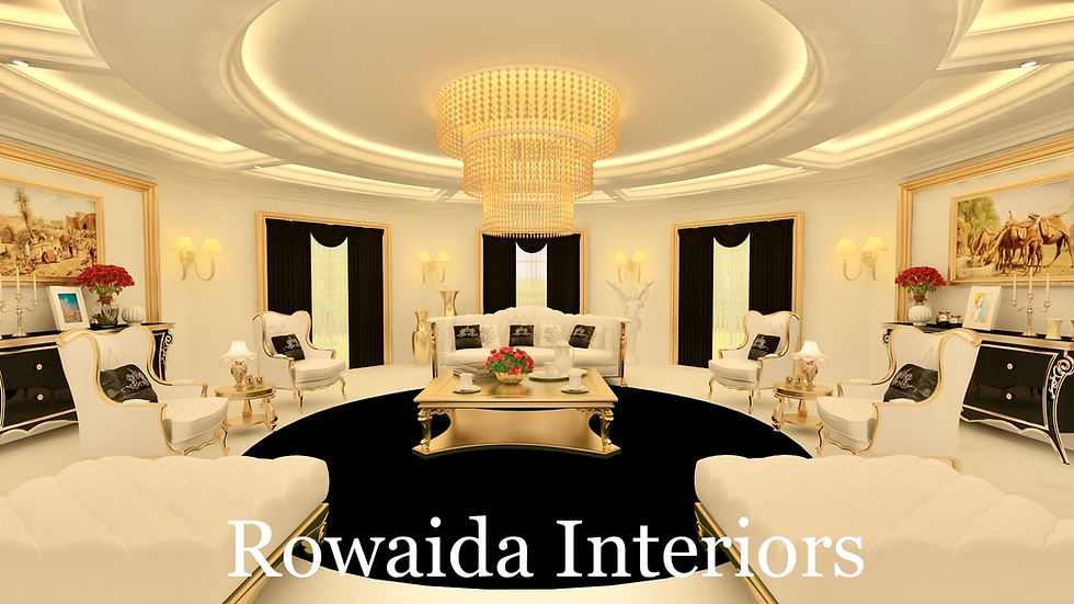 Cozy white neo classic majlis 