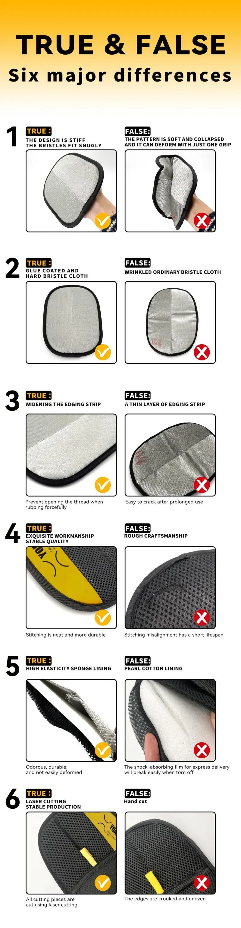 Thumbnail: Pet Hair Remover Gloves Electrostatic for Cats Dogs, Reusable Washable Grooming 