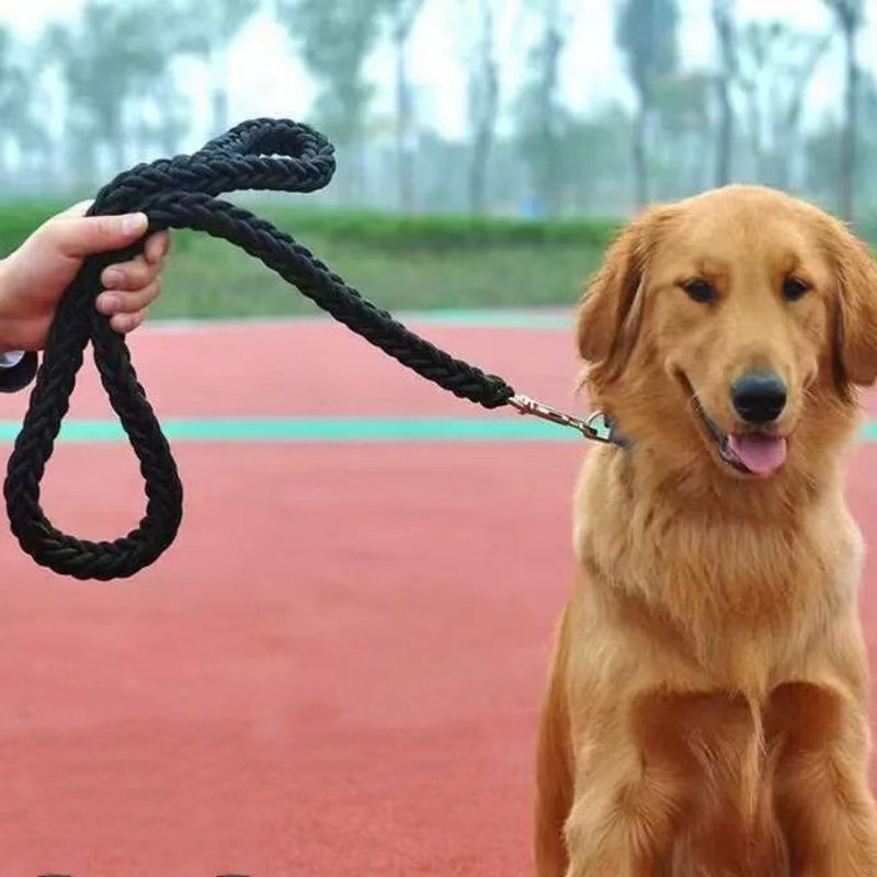 Thumbnail: Large Dog Leash Nylon Braided Traction Rope Pet Walking Thick Hand Rope For Bull