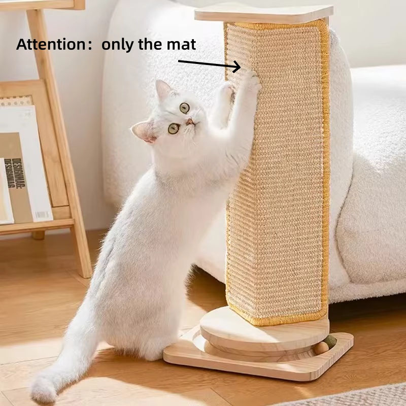Natural Sisal Cat Scratcher Mat Cat Scratch Mats Horizontal Cat Floor Scratching